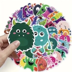 Monster Design Home Stickers - Multicolor